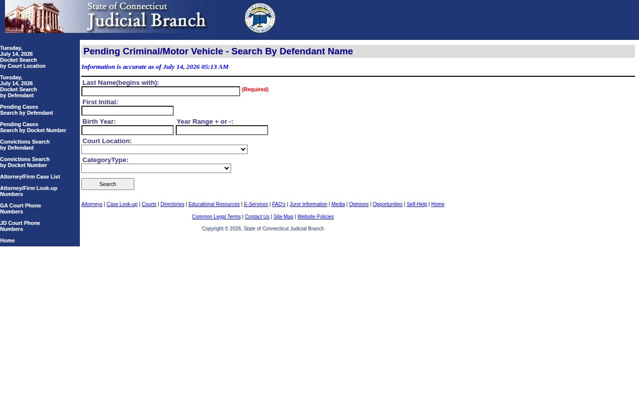 Connecticut court search for Norwalk release records
